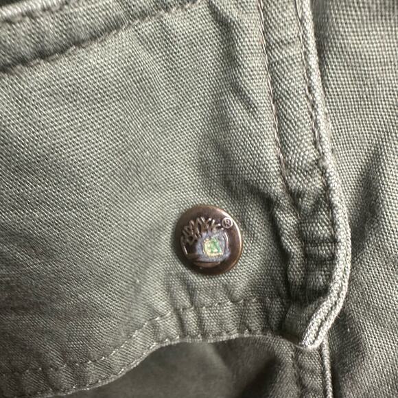 Timberland Weathergear Men's Vintage 1994 Green Canvas Leather Trim Jacket Sz L - Picture 7 of 16